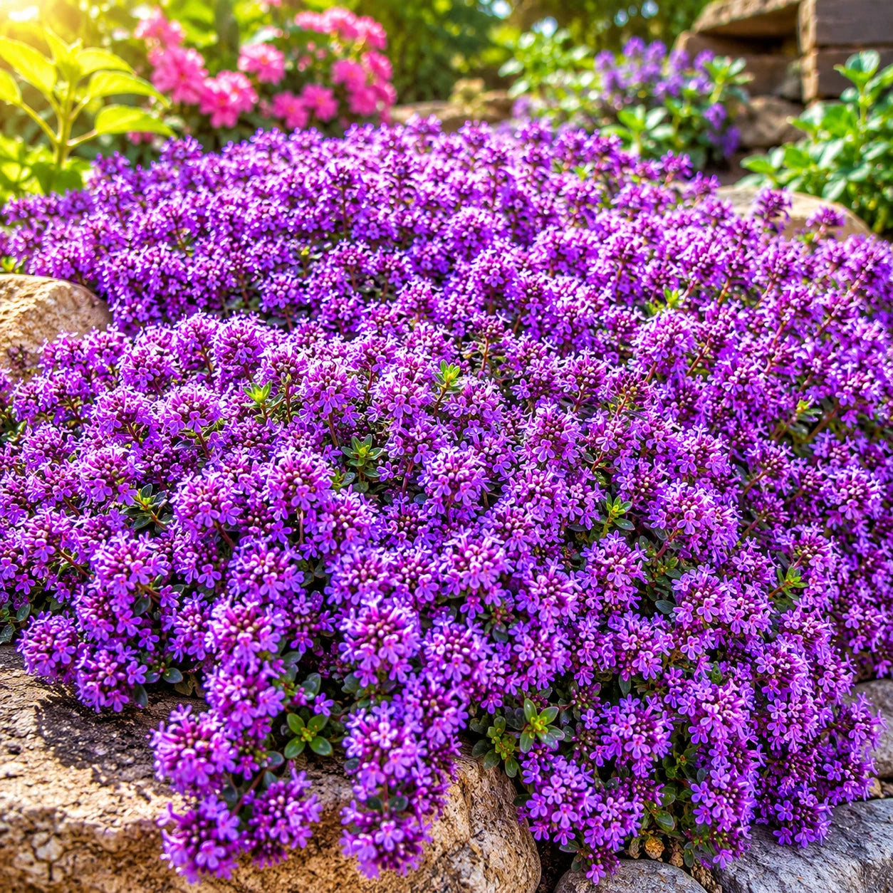 Purple Creeping Thyme Seeds – Perennial Ground Cover for Sunny Gardens