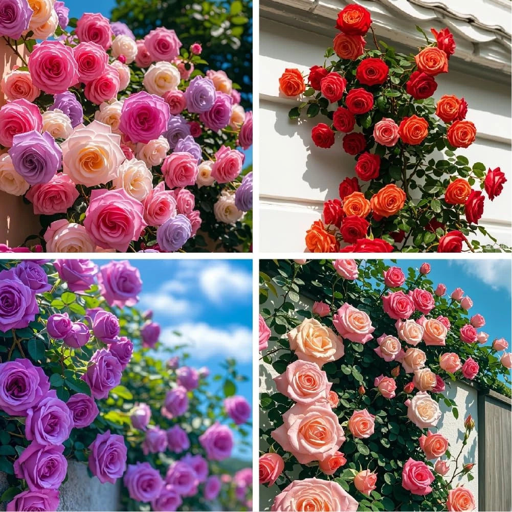 300+ Mixed Climbing Rose Seeds Heirloom for Outdoor Planting