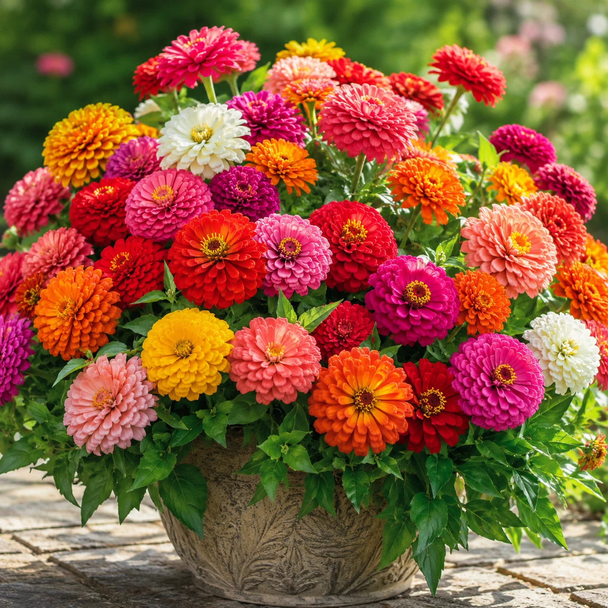 Giant Zinnia Autumn Mix Seeds – Heirloom Non-GMO Cut Flower Mix