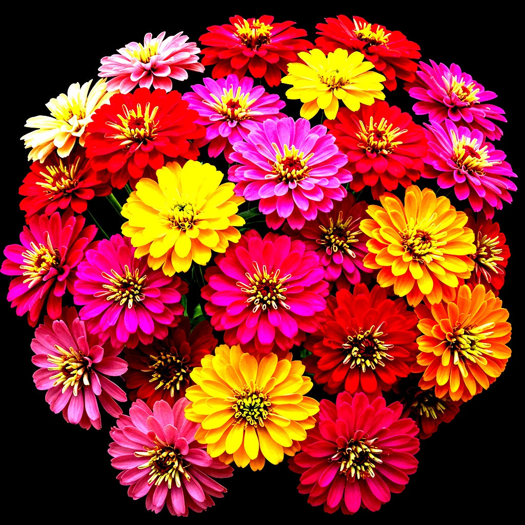 Giant Zinnia Autumn Mix Seeds – Heirloom Non-GMO Cut Flower Mix