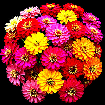 Giant Zinnia Autumn Mix Seeds – Heirloom Non-GMO Cut Flower Mix