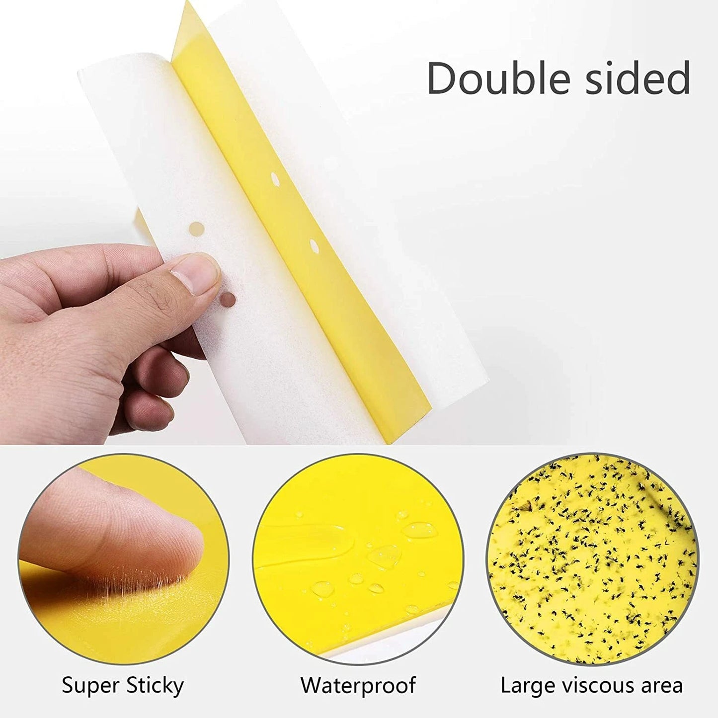 20PCS Yellow Sticky Fly Traps for Indoor Outdoor Plants & Flying Pests