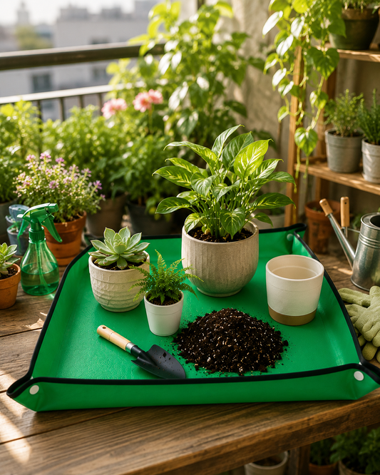26" x 26" Waterproof Repotting Mat for Indoor Plant Potting