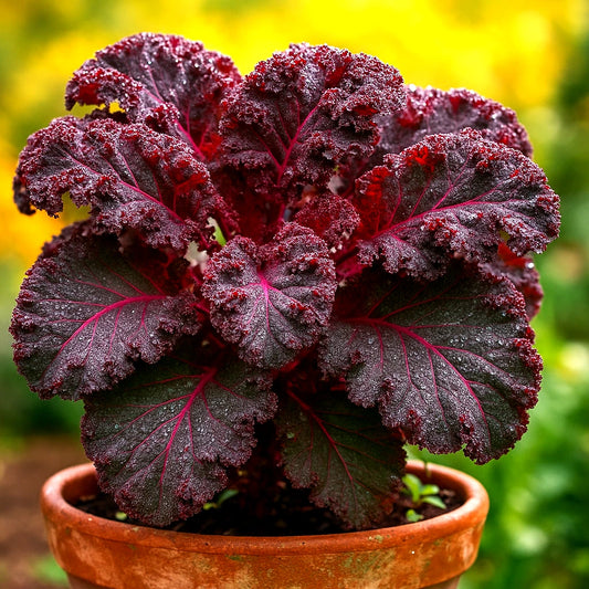 Red Borecole Kale Seeds – Heirloom Non-GMO Purple Curled Kale